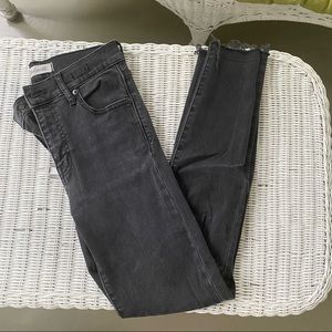 Madewell high rise skinny DARK GREY DISTRESSED